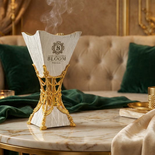 BLOOM with Kena – Luxury Bakhoor & Burner Set (SILVER)