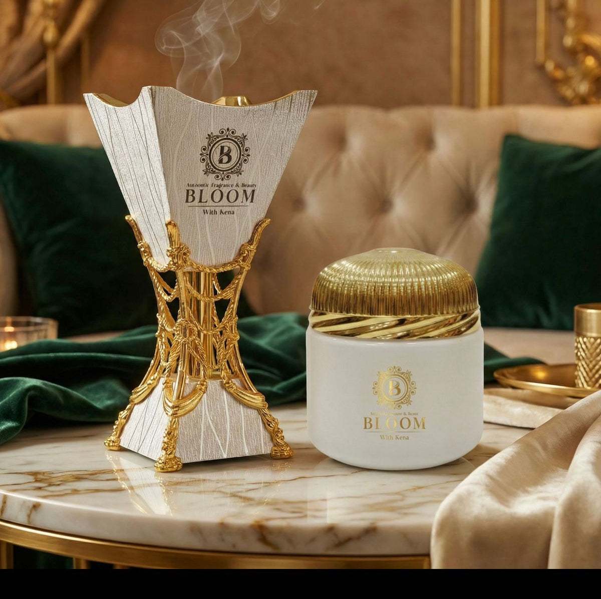 Bloom Luxury Bakhoor & Burner Set | Premium Oud Incense Home Fragrance