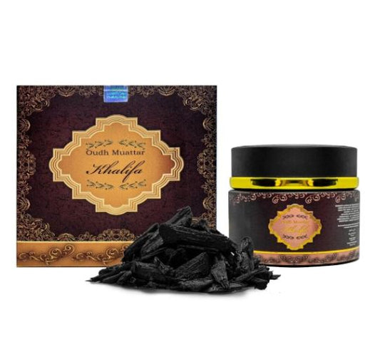Anfar Oud Muattar Khalifa 50g – Premium Arabic Incense | Long-Lasting Bukhoor for Home, Office