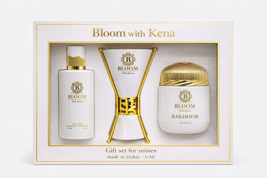 BLOOM with Kena – Luxury Fragrance & Bakhoor Gift Set